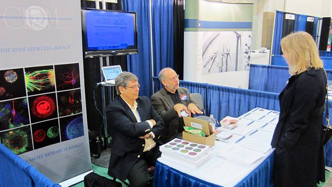 CIRM hosting a booth at the exhibition